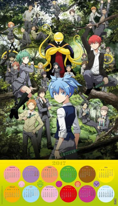 CALENDRIER ASSASSINATION CLASSROOM 2017